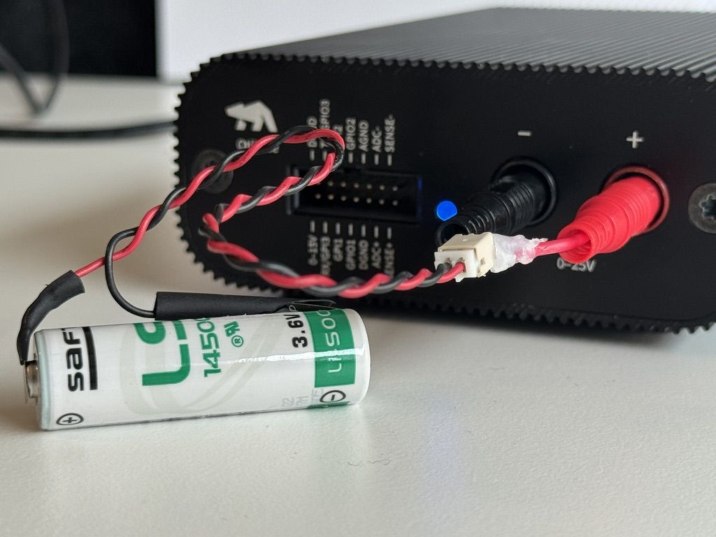 Otii Ace evalaution of SAFT lithium thionyl chloride batteries. 