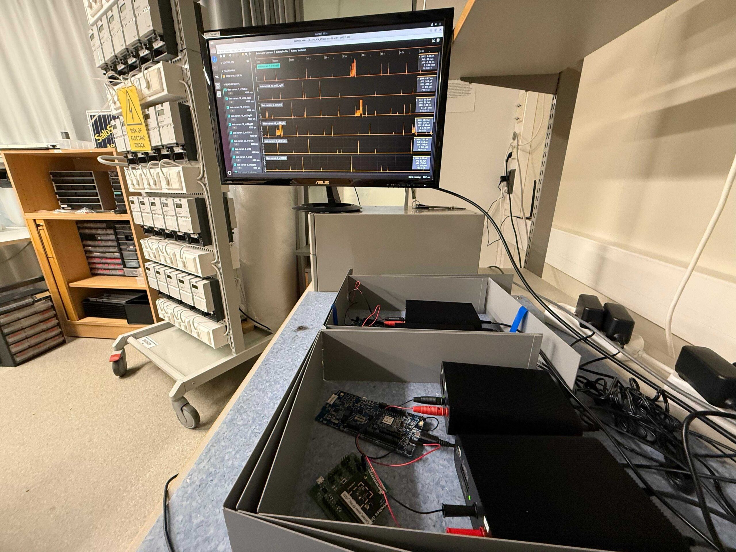 Otii power measurements in CI set up at Wirepas.