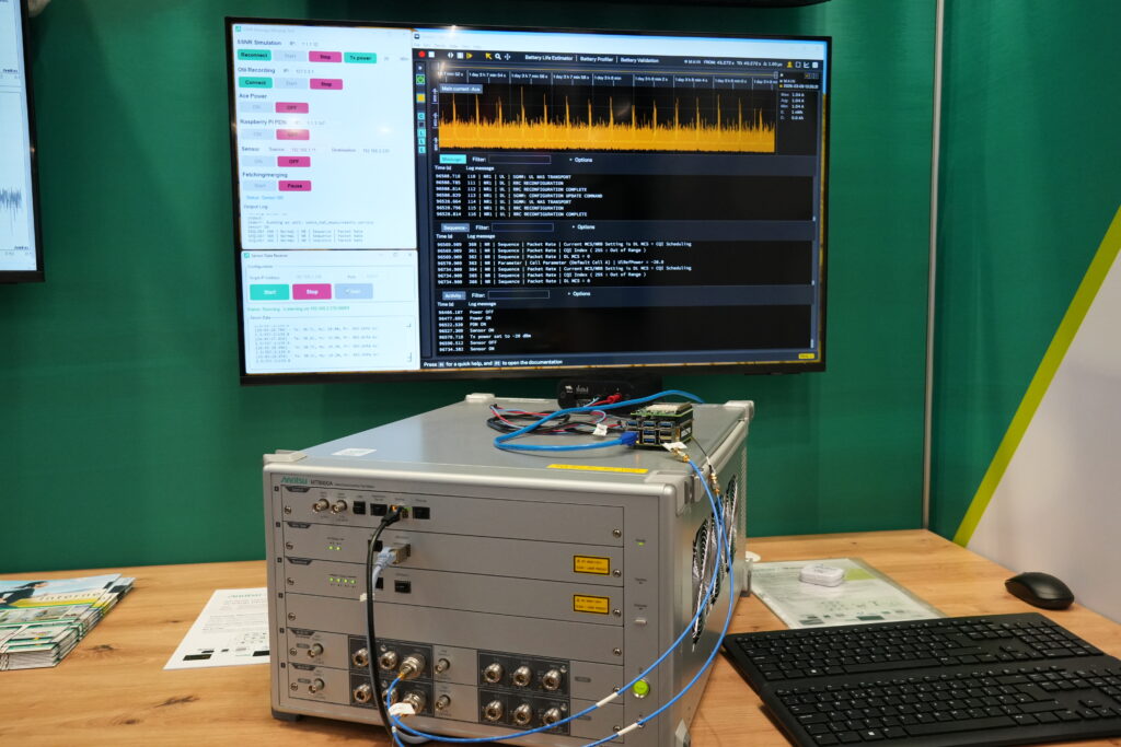 Otii Ace Pro and Anritsu MT8000A setup power measurement sync with network behaviour.